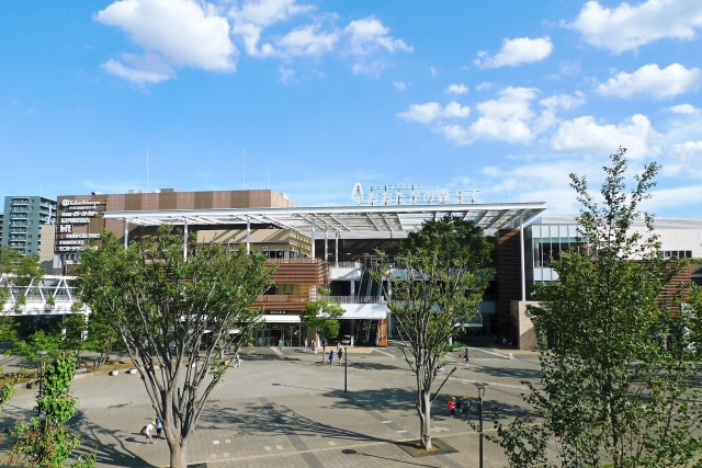流山おおたかの森駅前の風景