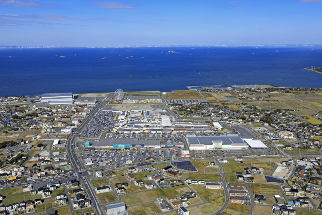 千葉県木更津市上空からの写真