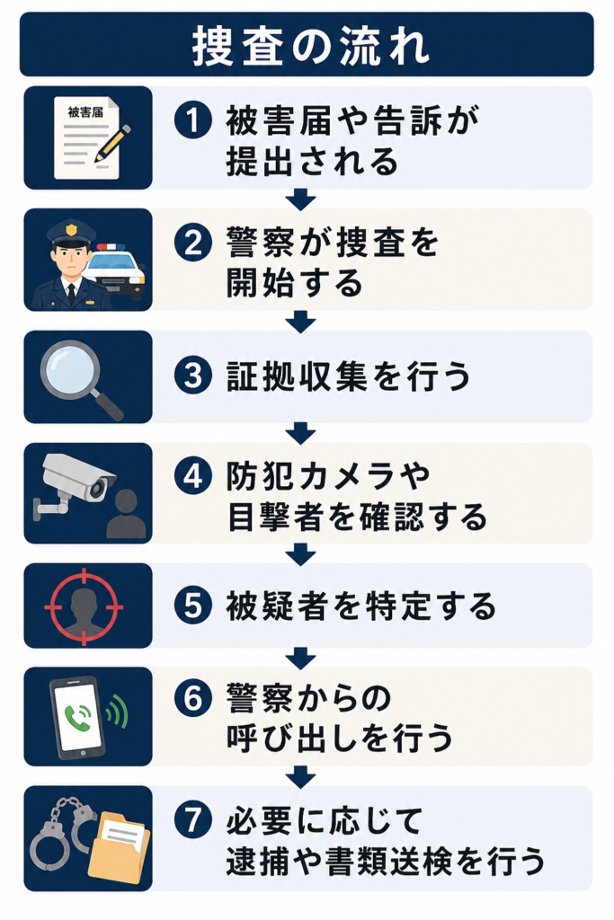 警察の捜査の流れ
